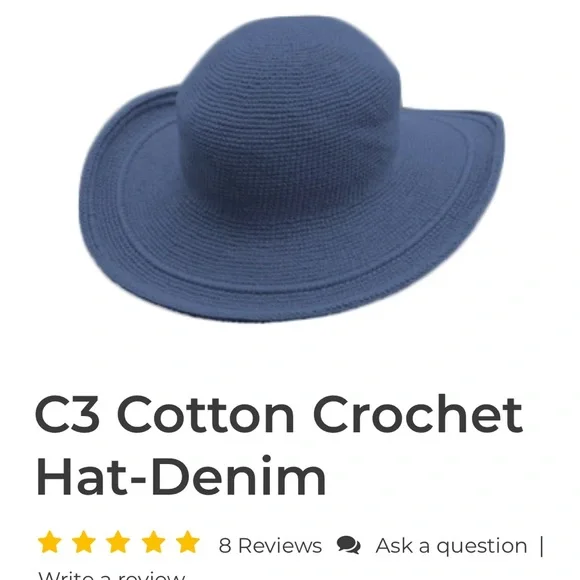 Foxgloves Cotton Crochet Hats
HANDMADE IN BALI - Denim Blue - Picture 1 of 2